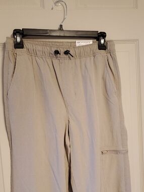 Sonoma Khaki Cargo Jogger Pants with Drawstring